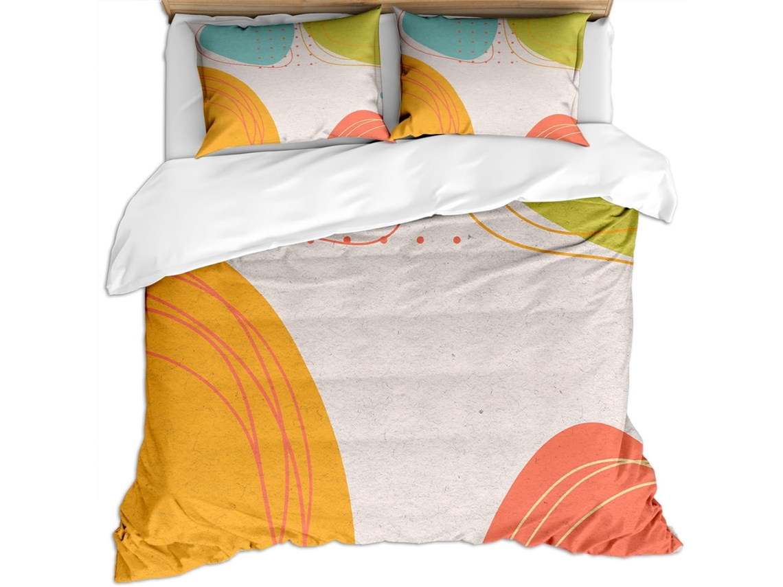 Capa de Edredom com 2 Fronhas 65x65cm em Microfibra Fronha 220x240cm,