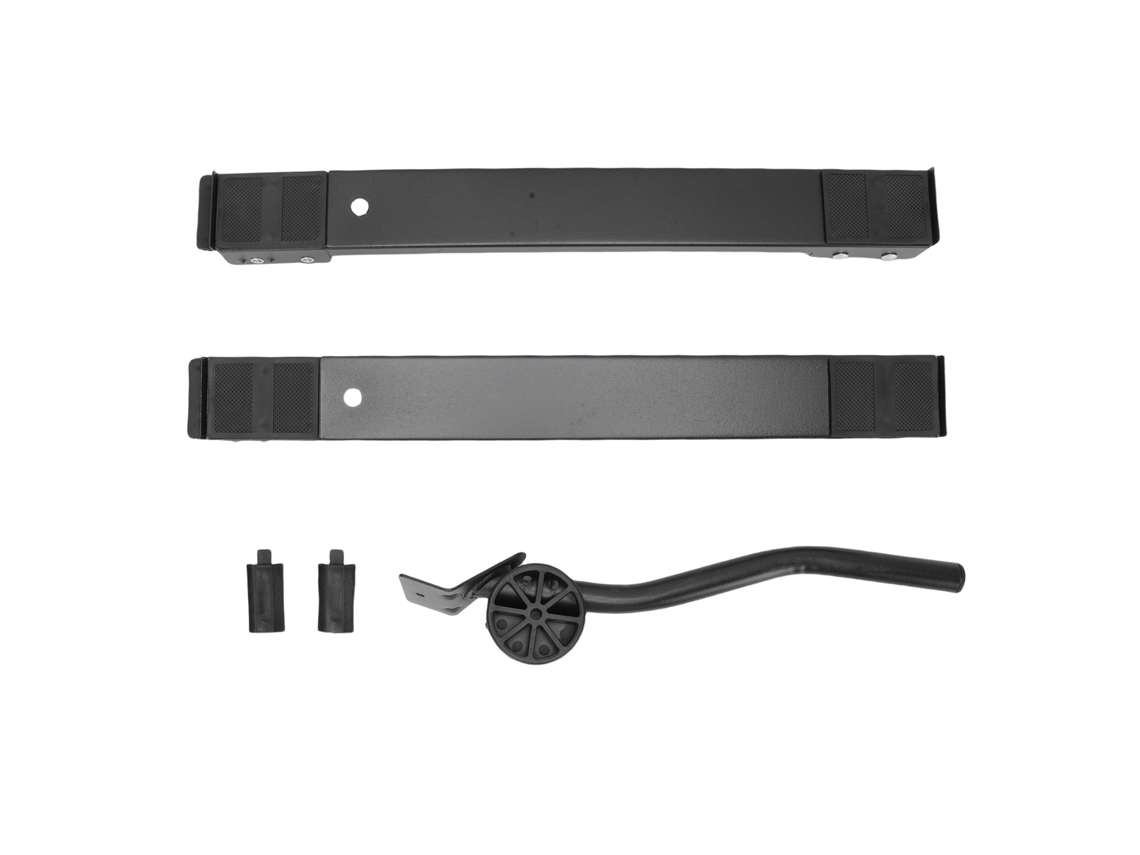Um Suporte Móvel Ajustável E Resistente Para Eletrodomésticos, Equipado Com Rodízios E Uma Alavanca.