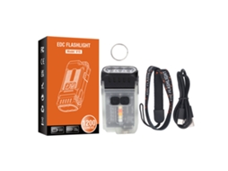 Lanterna Led Potente 1200lm Usb C Recarregável 10 Modos Mini Chaveiro Ip67 À Prova D'água