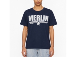Rockinstone Top Gun Movie Merlin Navy Adult T-shirt Size:m