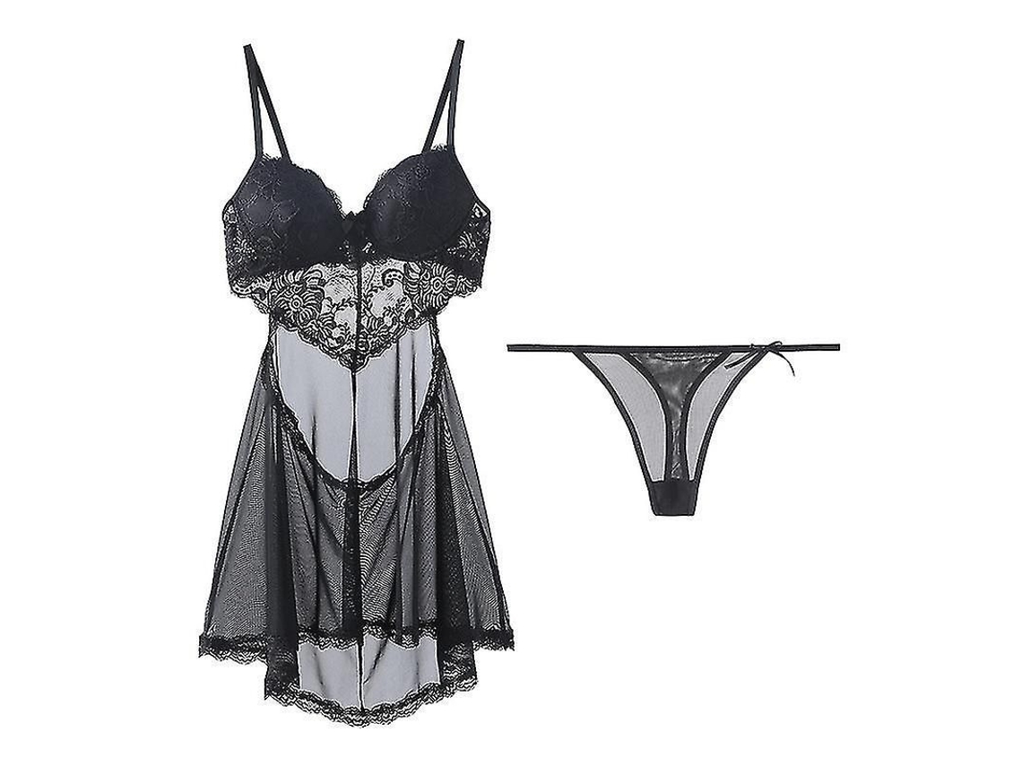 2026 roupas Intimas Sexy para Mulheres Batista de Dentilhar Transparente Pijamas de Noite