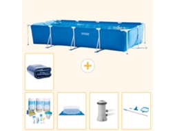 Intex Piscina Com Estrutura Retangular - 450x220x84 Cm - 6-peças S20075