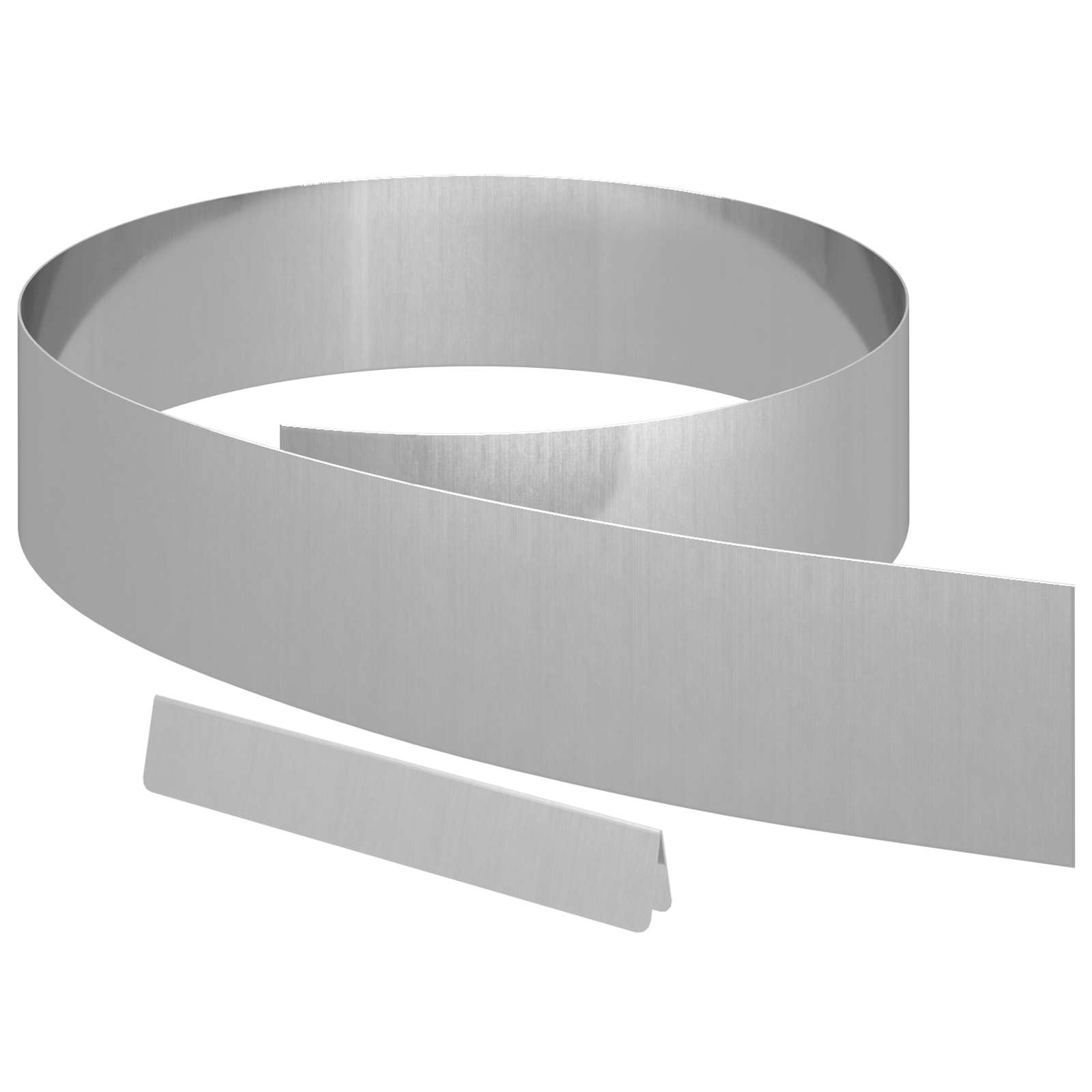 Conjunto 1 Bordas De Jardim Vidaxl Prateado Aço (450 X 15 Cm)