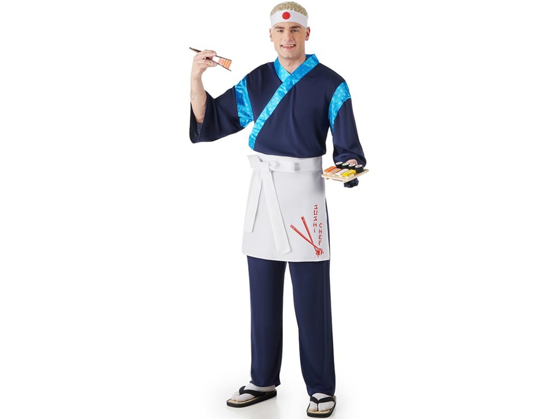 Fato de Master Chef de Sushi Azul para Homem