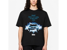 Rockinstone Back To The Future Movie Driving Through Black Adult T-shirt Size:xl