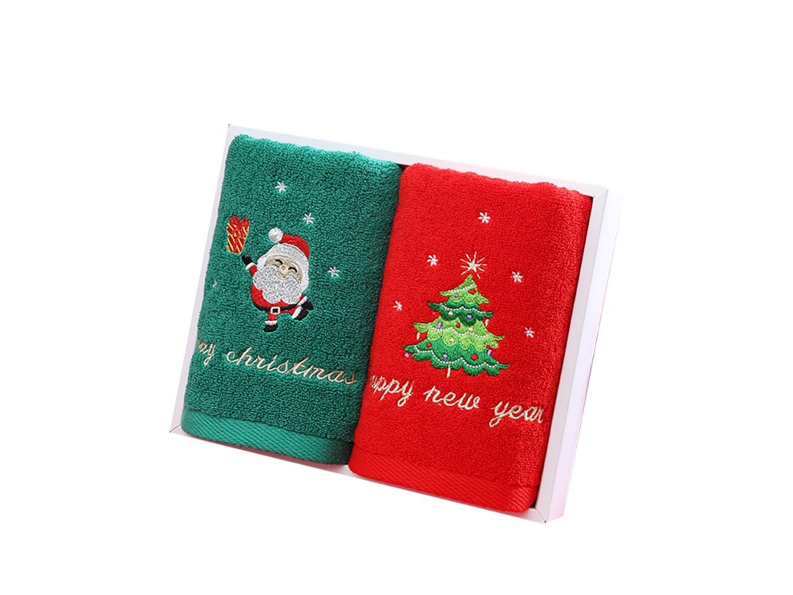 Toalhas de Natal com Papai Noel 2 Peças LAXISCREED