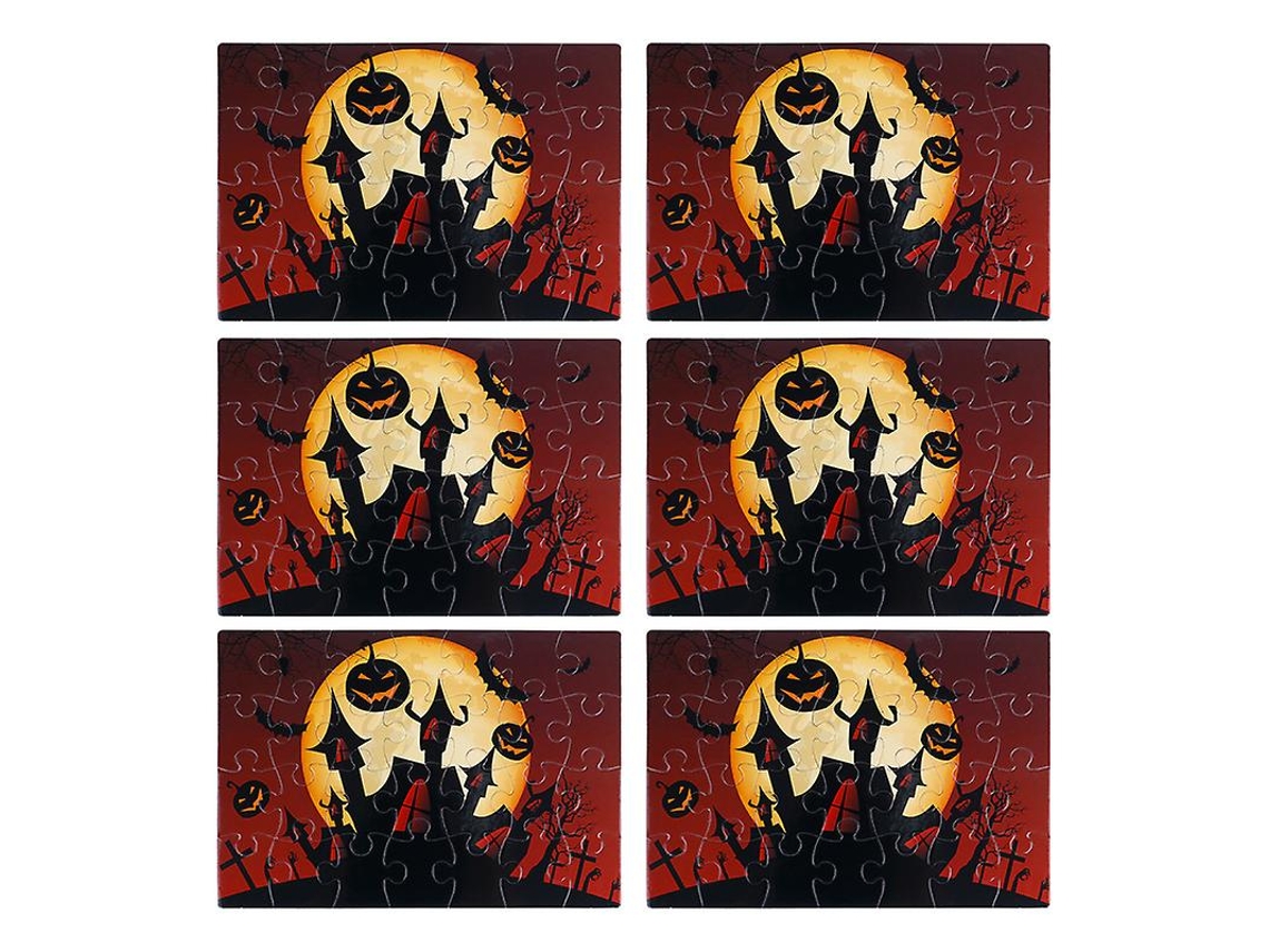 Brinquedo Quebra Cabeça Engraçado De 6 Folhas Para Decorações De Halloween Allinless