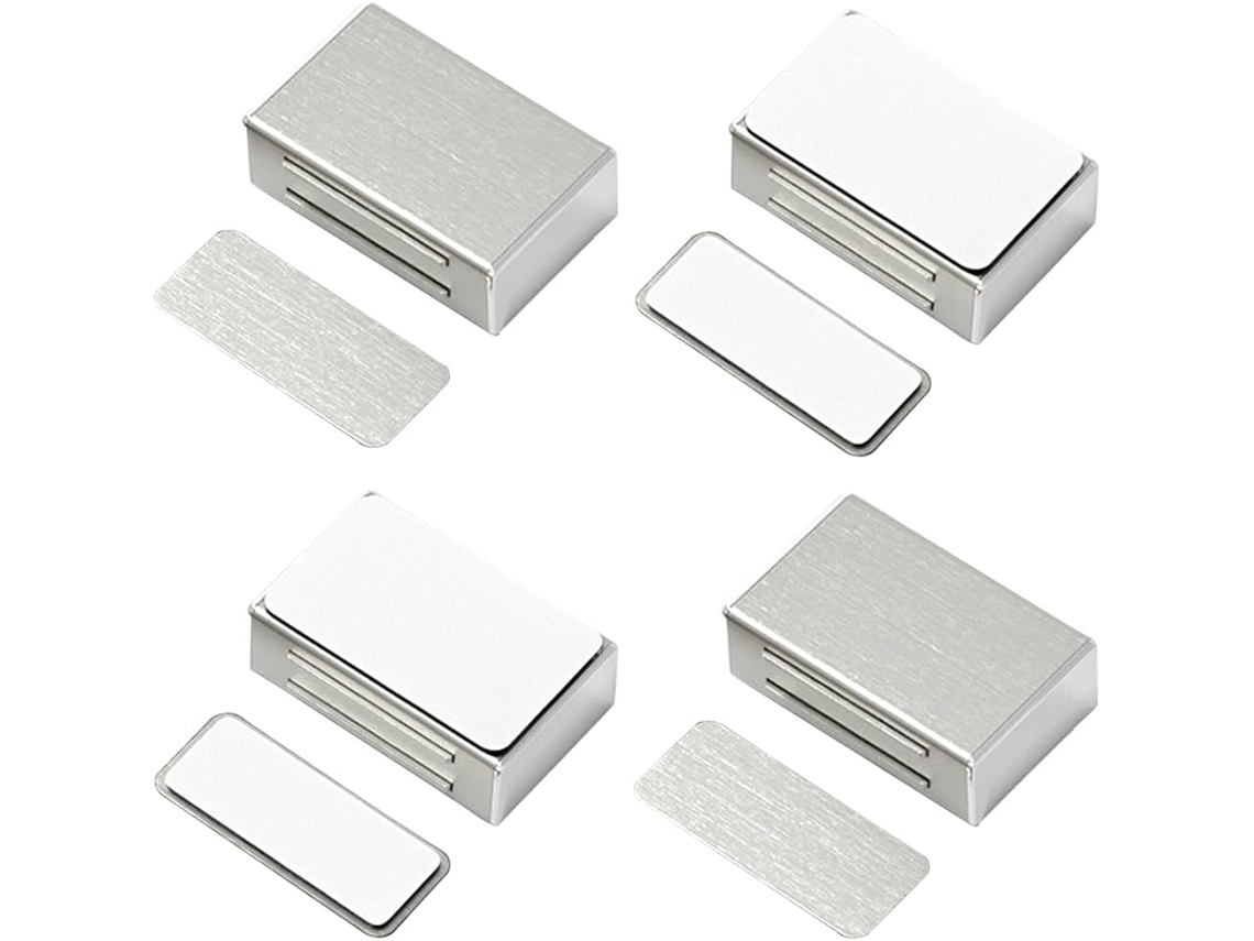Pacote Com 4 Travas Magnéticas Para Porta De Armário, Trava Magnética Forte Para Porta De Cozinha Em Aço Inoxidável Aquaforge