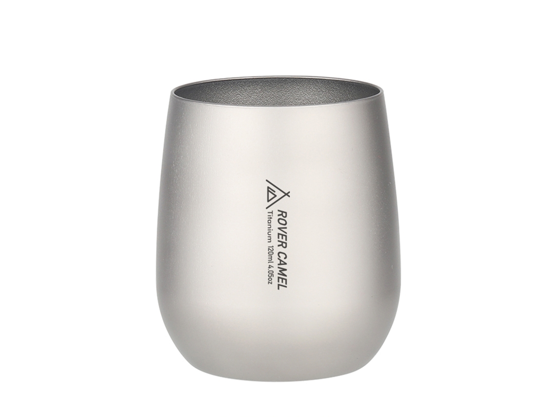 Copo de Titânio Ultraleve 120ml Isolado Duplo Parede