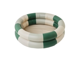 Piscina infantil inflável redonda Ats com cerca de segurança multifuncional, piscina de bolinhas para uso interno e externo, verde.