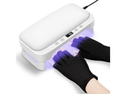 Uv Nail Lamp, Professional Led Lamp For Gel Polish, 4 Timers Foldable Salon Home Use, White GOKOCO