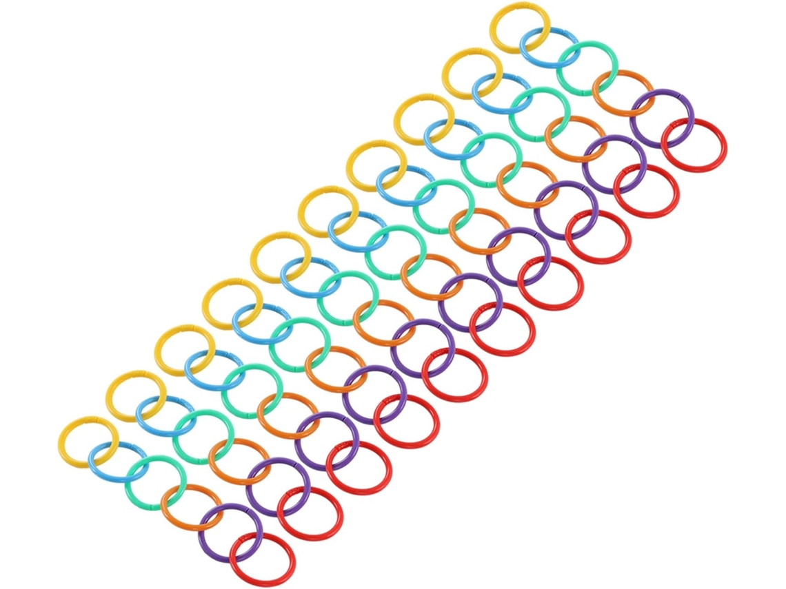 Aros para Lima Hilitand, Pacote com 60 Unidades, 3,5cm 1.4 Polegadas, Coloridos, em Polipropileno, Data de