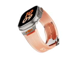 Bracelete de Couro Transparente para Apple Watch 42/44/45/49mm XIAOMOYU