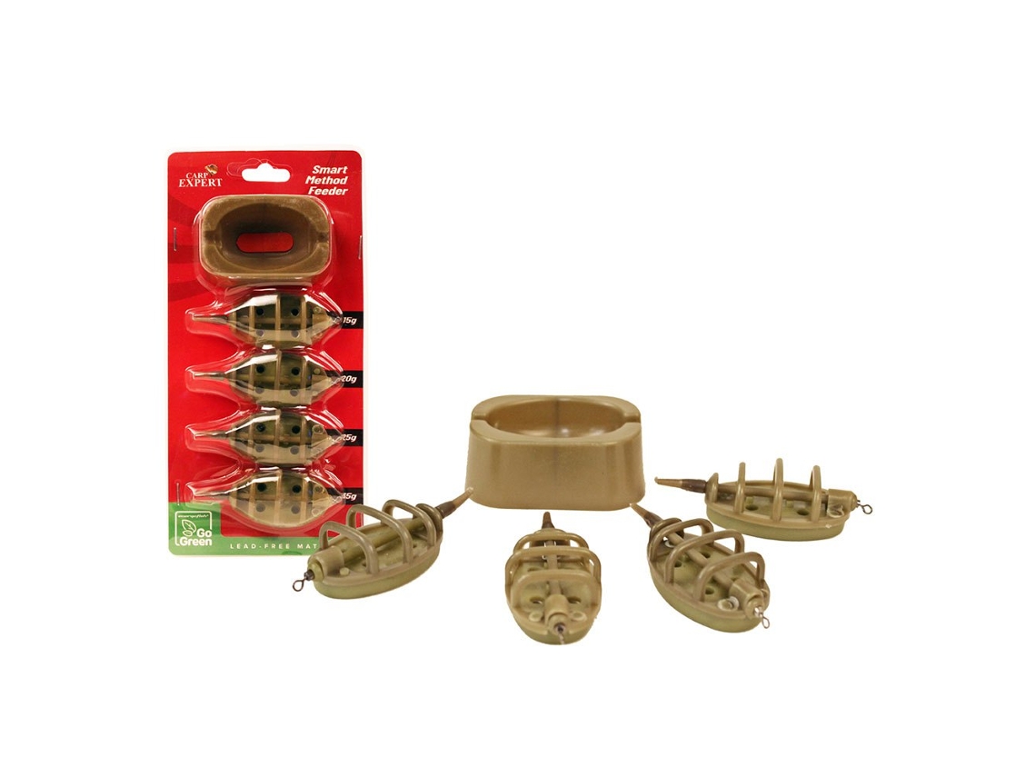 Alimentadormolde Smart Method Go Green Dourado 15-20-25-30 Gcarp Expert