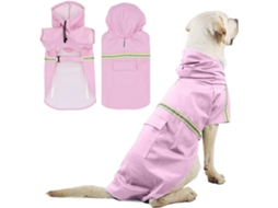 Capa De Chuva Canina, Com Capuz, Impermeável, Em Pu
