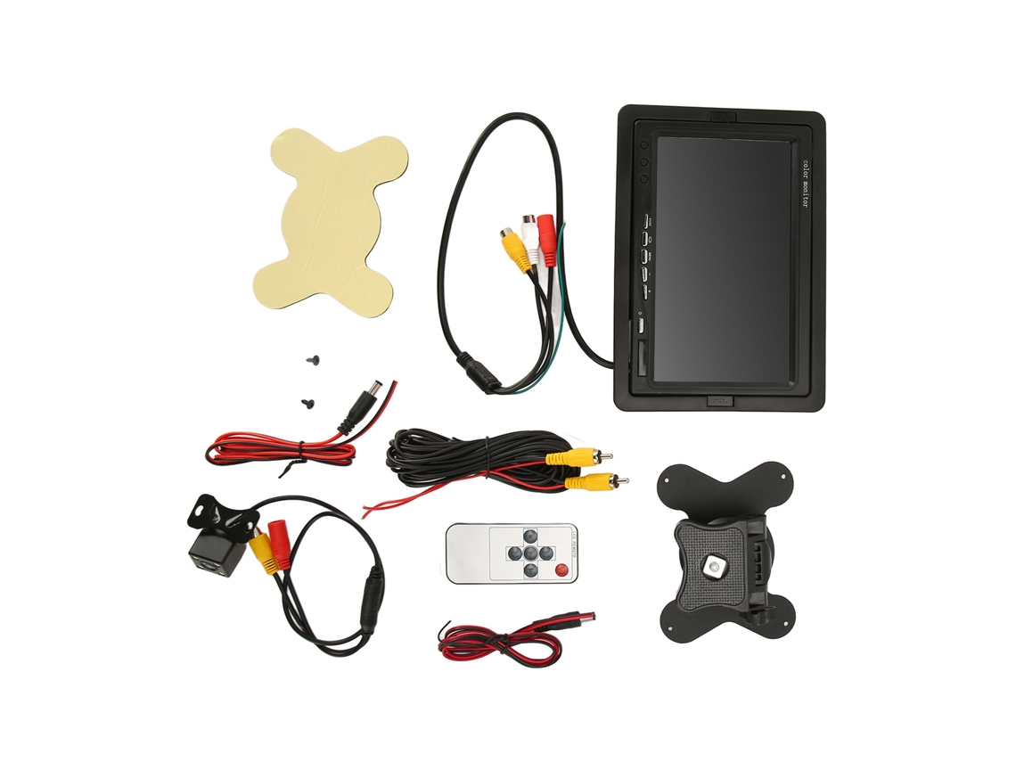 Monitor de ré de 7 polegadas TFT LCD com visão noturna e controle remoto IP69 S/MARCA