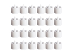 24 Velas LED Sem Chama com Bateria Luz Branca Quente para Casa Casamento S/MARCA
