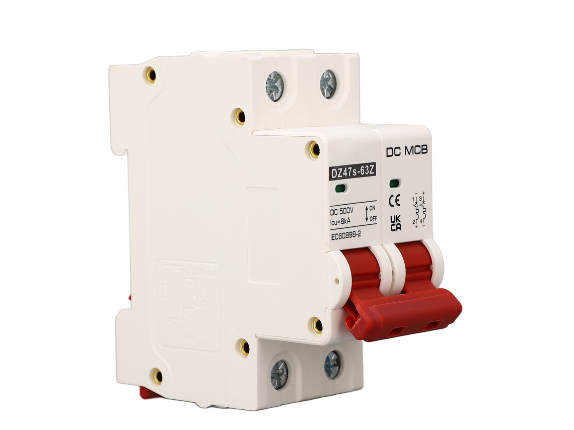 Disjuntor CC (proteção contra curto-circuito, extinção de arco)