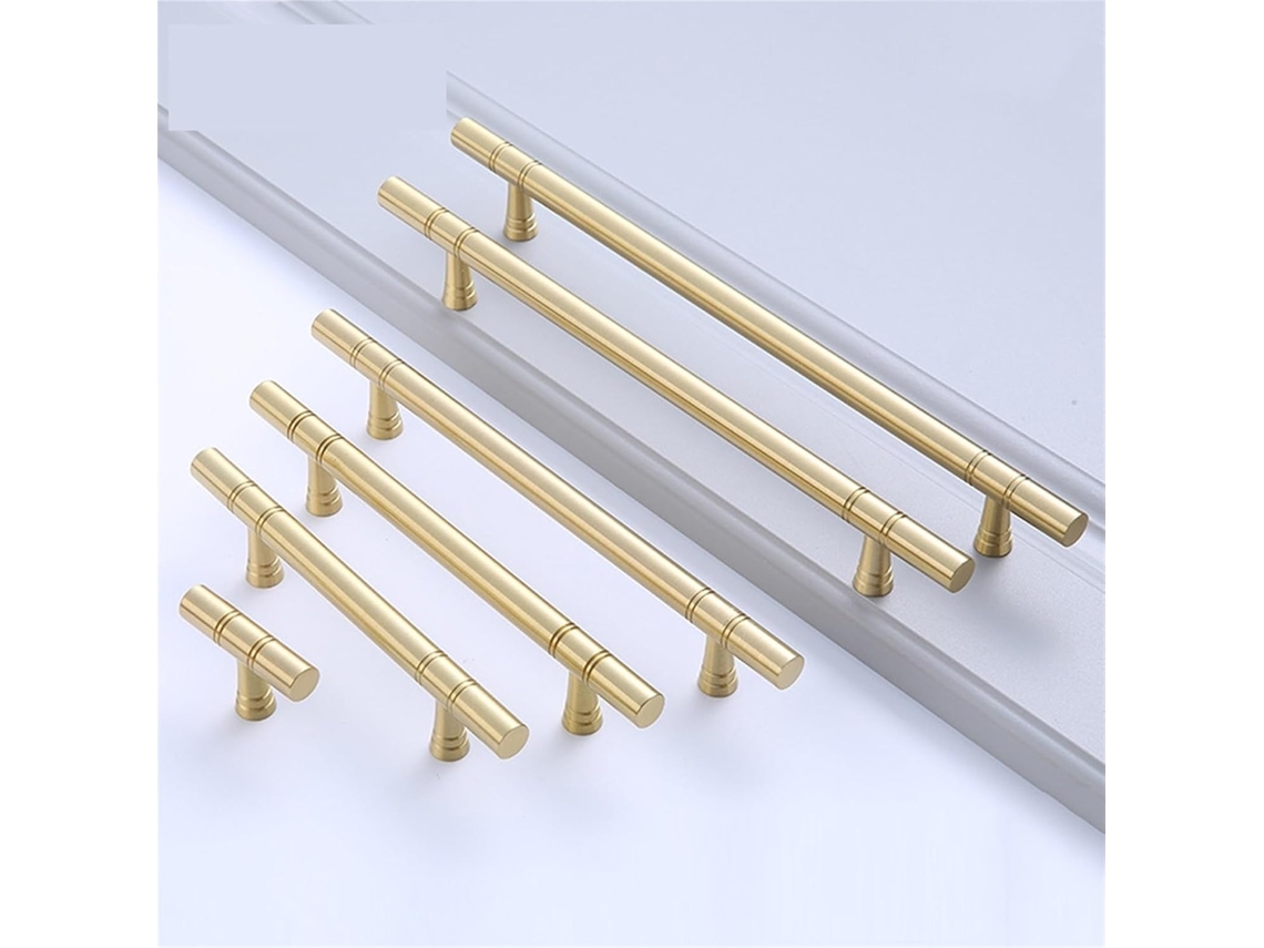 Puxadores De Cobre Puro Para Móveis, Gavetas E Guarda Roupas 1 Peça Cor 128mm, Conforme Figura 2