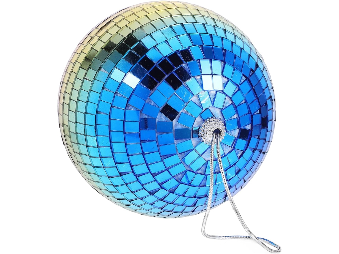 Bola de discoteca facetada de 15 cm, multicolorida com efeito degradê, decoração suspensa para festas no jardim e como bola de discoteca.