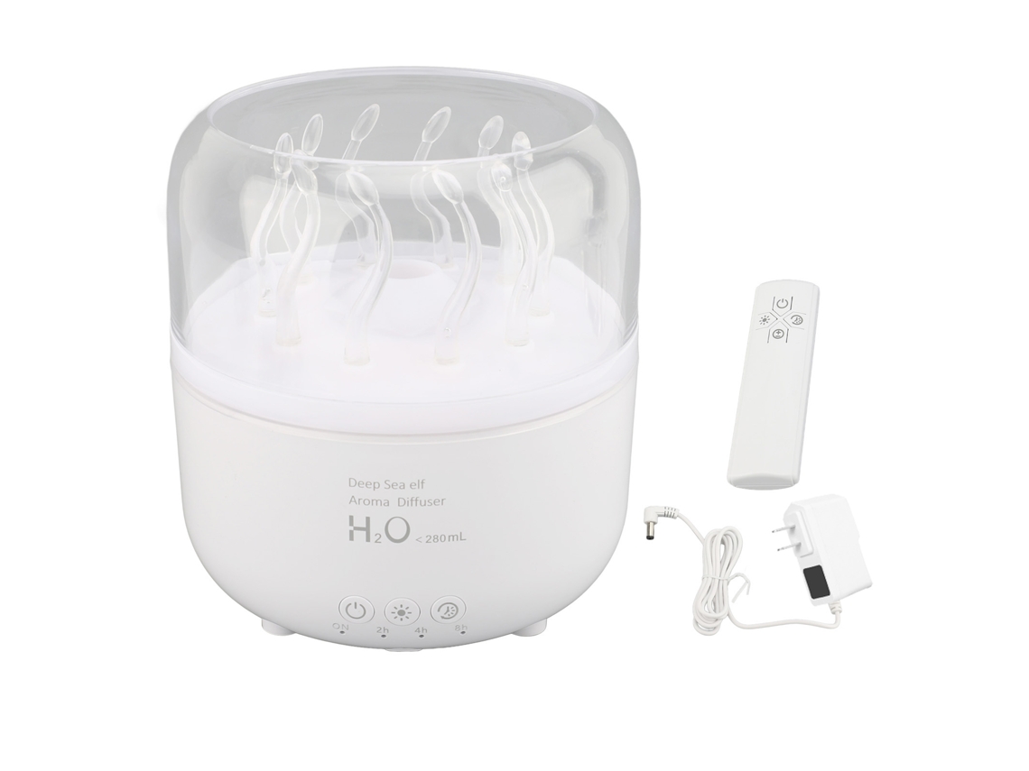 Laxiscreed Umidificador De Ar Com Aromaterapia, Luzes Led E Temporizador Para Ambientes Domésticos