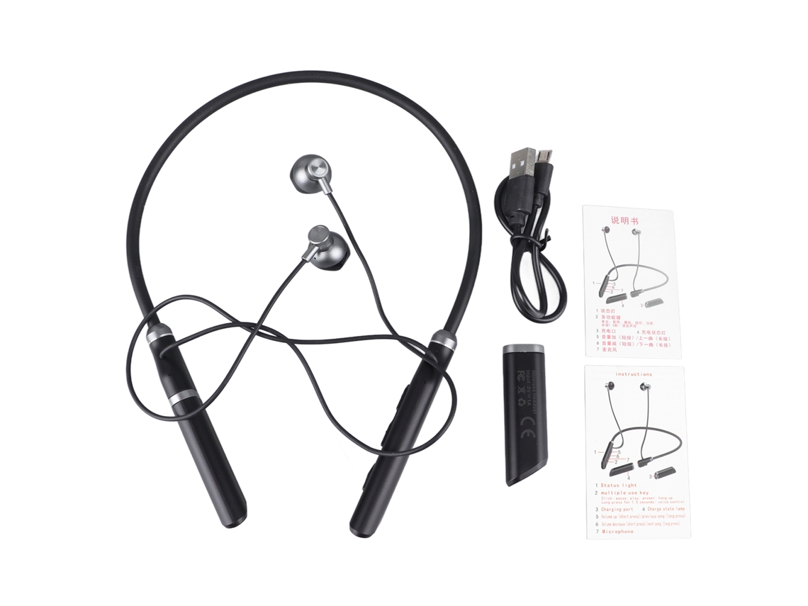 Fones de Ouvido Bluetooth com Faixa para Pescoço, Cancelamento de Ruído, Graves Potentes CHABERLU