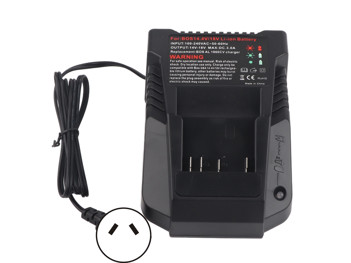 Carregador De Baterias De Lítio 14v‑18v Com Manutenção Inteligente Para Bosch Bc660 Bc1880 Plugue Ac 100‑240v