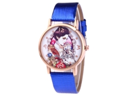 Relógio de Pulso Elegante de Quartzo para Uso Casual e Formal Azul