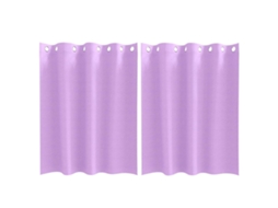 Conjunto 2 Cortinas Opacas Vidaxl Roxo Poliéster (140 X 140 Cm)