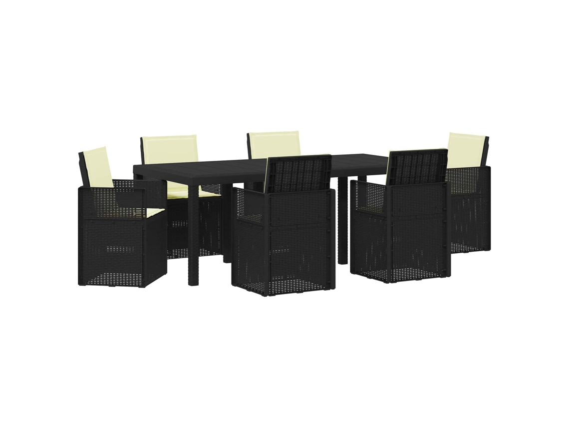 Maison Exclusive - Conjunto De Jantar Para Jardim 7 Unid. Antracite E Creme Pp