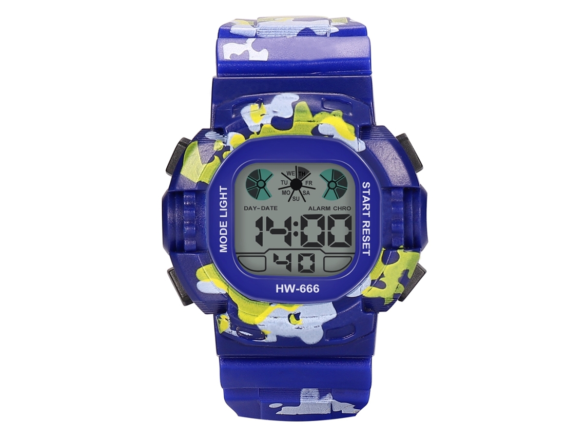 Reloj Electrónico Infantil De Moda Con Correa De Pvc Simple Digital Para Niños Azul