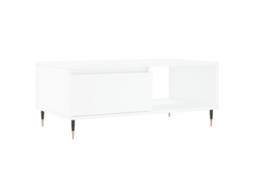 Mesa de Centro Derivados de Madeira Branco MAISON EXCLUSIVE (90x50x36,5 cm)