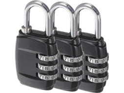 Conjunto De 6 Cadeados Combinação Com Dígitos Para Armários Academia,