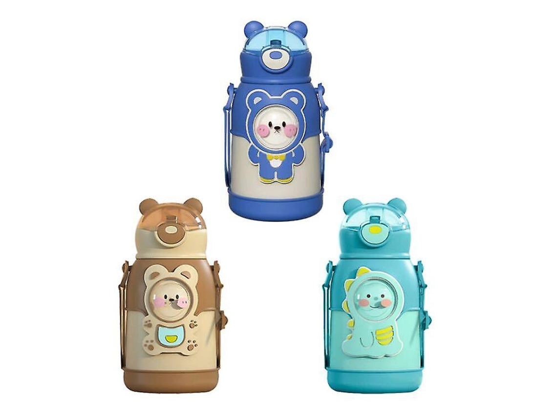 Copo Térmico Infantil, Copo De Canudo De Desenho Animado Para Estudantes Ao Ar Livre De 500 Ml Ly Ebike