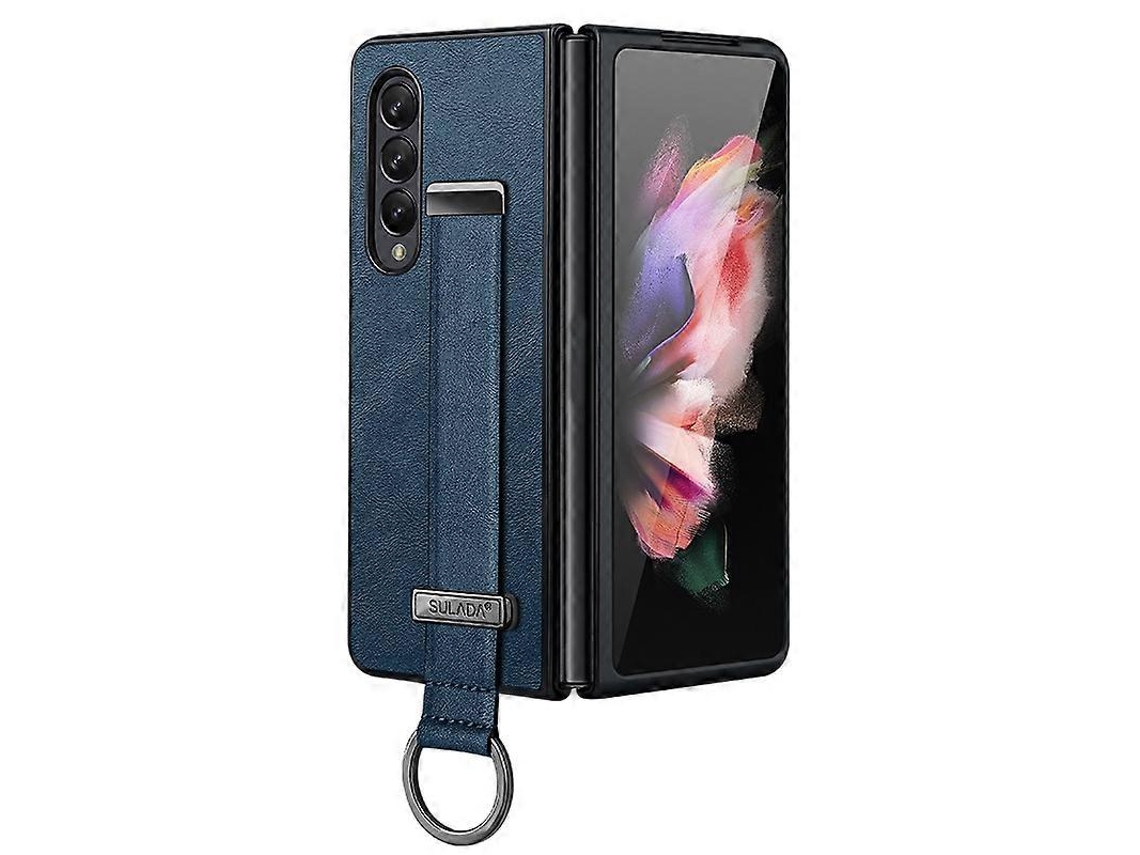 Capa De Celular À Prova De Choque Com Textura De Couro E Toque De Pele Para Samsung Galaxy Z Fold4 Sulada Cool Series Pc