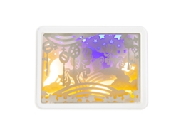 Lâmpada 3d Papel Luz Quente Usb Quarto Office