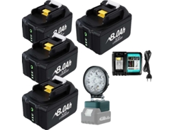 Bateria para ferramentas elétricas, capacidade de 8000mAh, compatível com BL1830, compatível com 4 OEMs