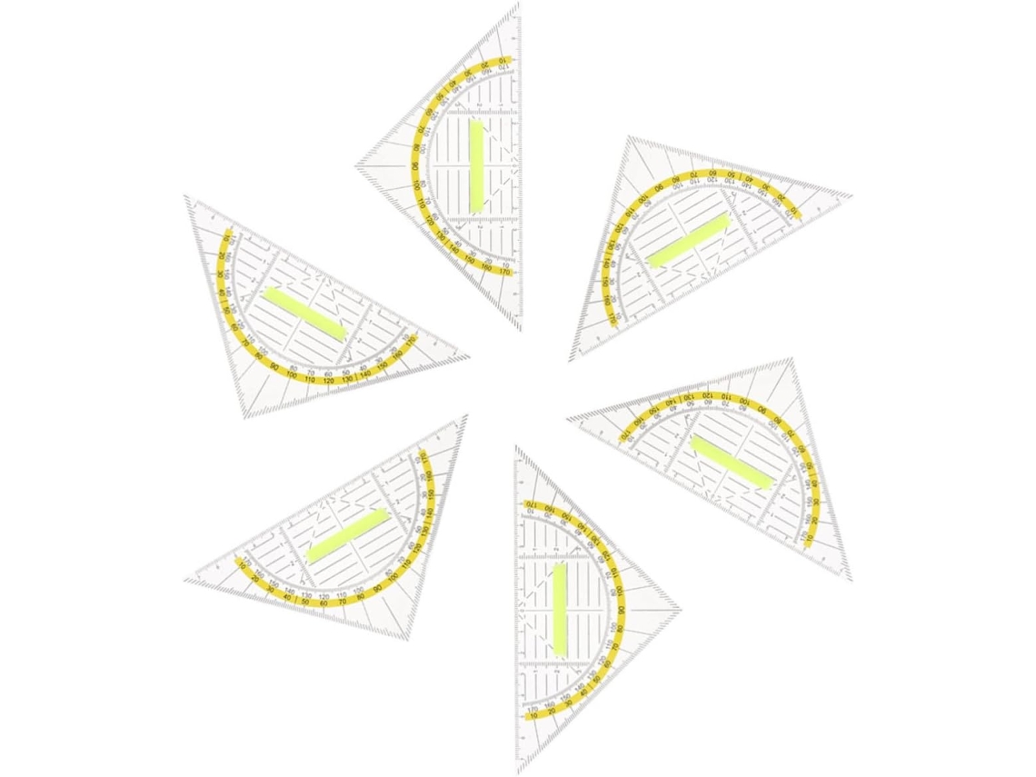 Réguas Triangulares Leves E Fáceis De Identificar Para Desenho Medição
