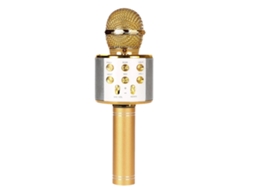 Micrófono Inalámbrico Bluetooth Ws858 Portátil De Mano Compatible Con Bluetooth Para Karaoke Oro Inglés