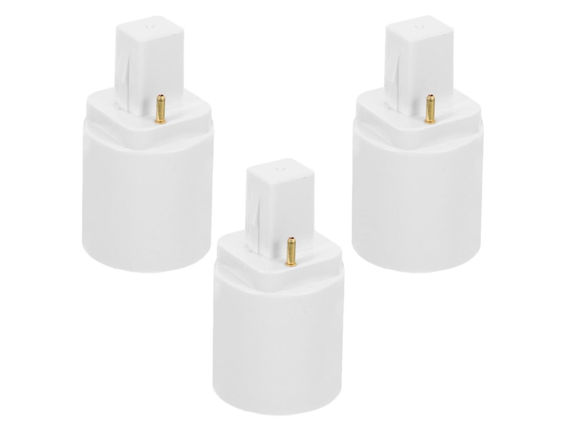 Adaptador De Soquete G24d Para E27, Pacote Com 3 Unidades, 2 Pinos | Branco, Compatível