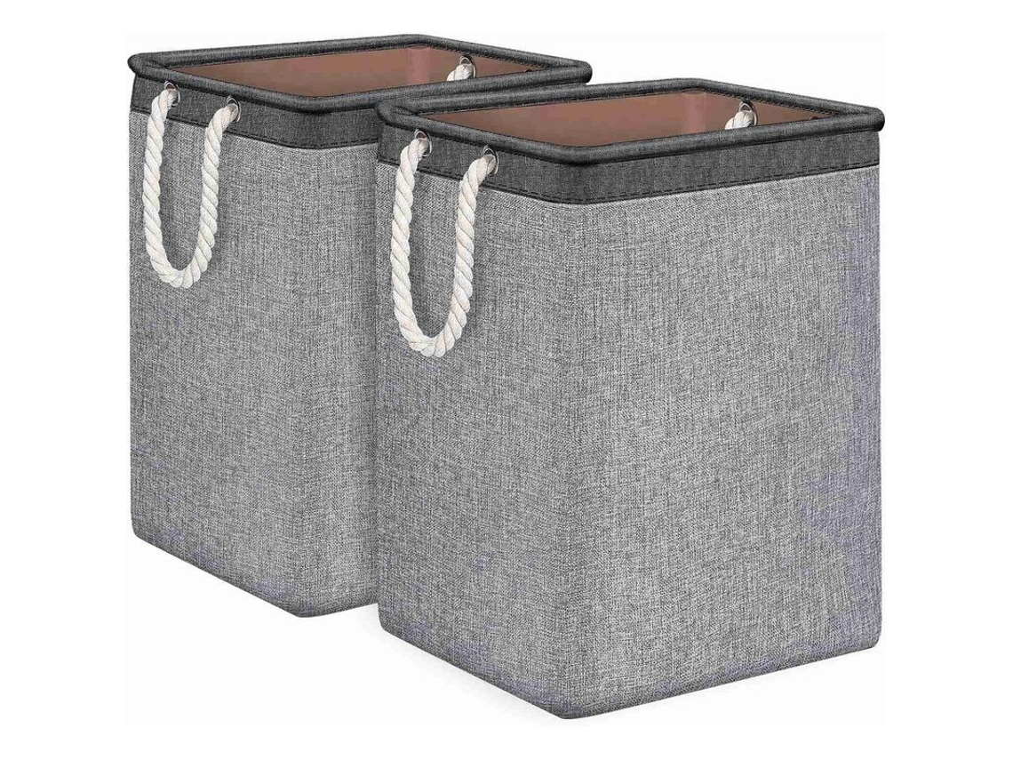 Cestas De Ropa Plegables 2 Pack Con Forro Integrado, Canastillas Portátiles Para Lavandería, 16.33''l X 12''w X 20''h