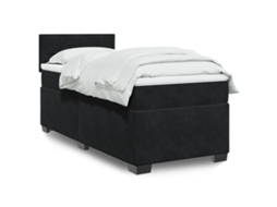 Vidaxl Cama Com Molas/colchão 80x200 Cm Veludo Preto