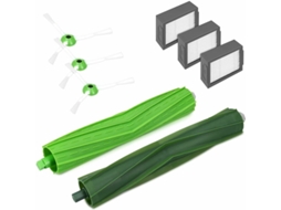 Kit De Acessórios Para Aspirador Pó Irobot Séries I7 E5 E E6 (1 Par Escovas Principais + 3 Filtros Laterais)