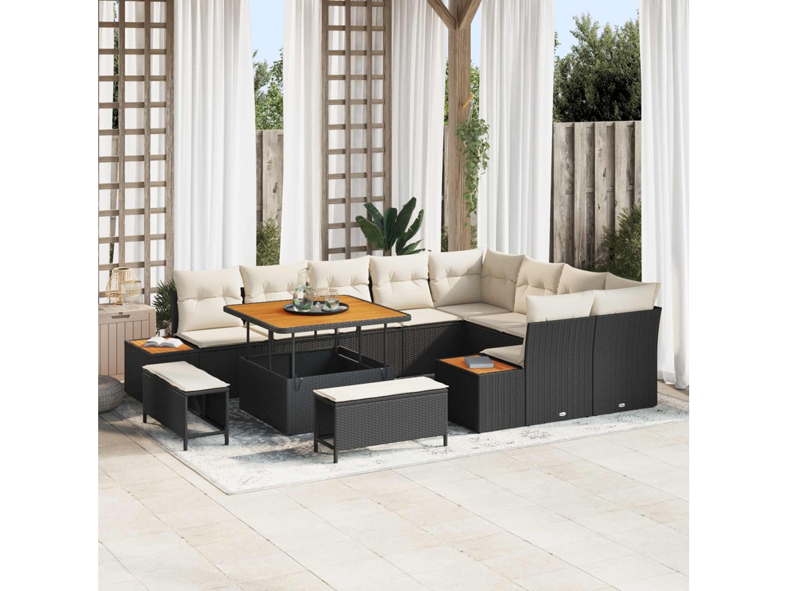 Vidaxl Conjunto De Sofá De Jardim 12 Unid. 11-número De Lugares