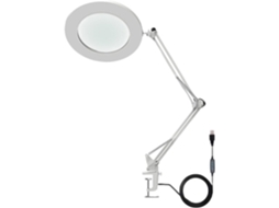 Lupa De Aumento 10x Com Luz, Lupa Led Com 3 Modos De Cor, 3000k A 6500k, Luminária De Mesa Com Braço Articulado Para