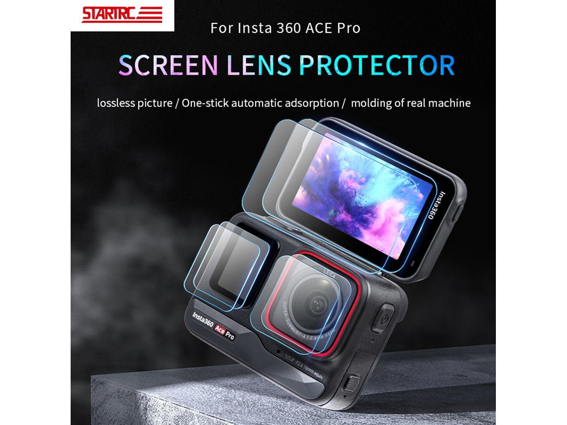 2026 protector de Pantalla de Vidrio Templado para Insta360 Ace Pro, Película Protectora de Lente Y Pantalla