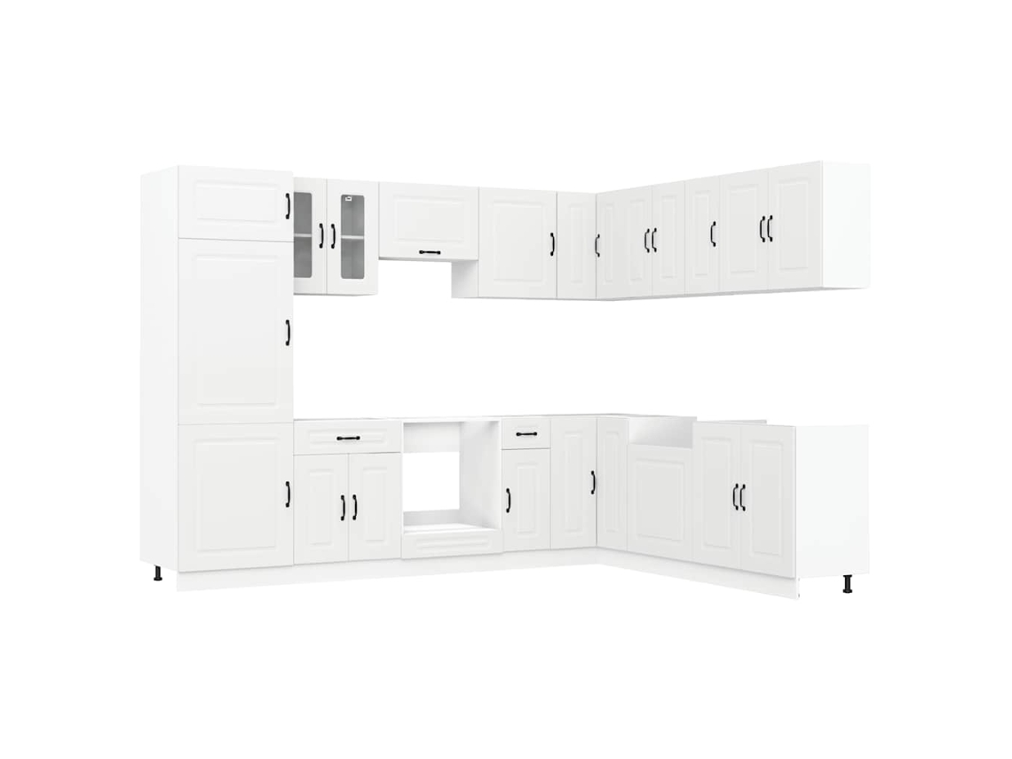 Conjunto 14 armário de cozinha conjunto Kalmar VIDAXL branca