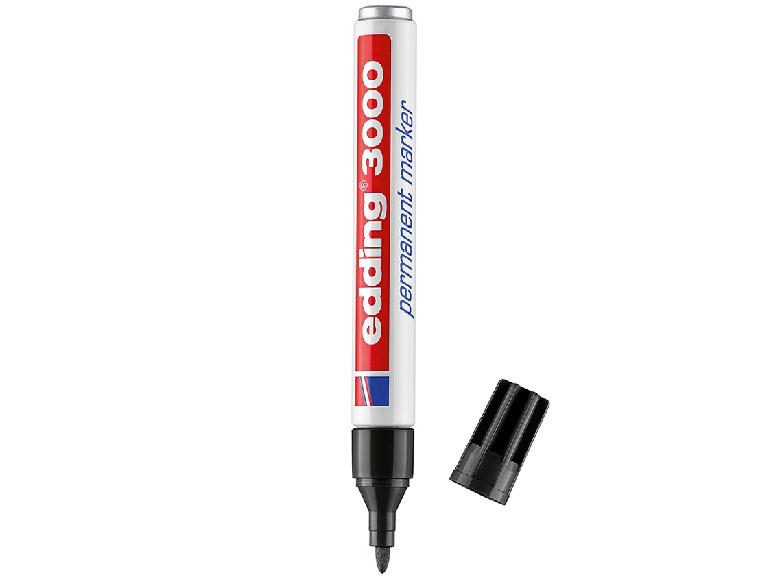 Marcador Permanente EDDING 3000 Preto 1.5-3 mm
