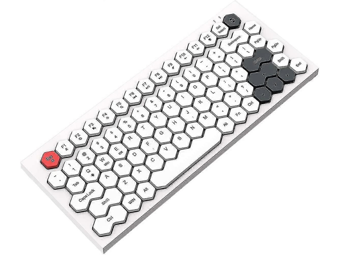Teclado Bluetooth, Teclado Sem Fio Multidispositivo Com Tecla Sextavada, Recarregável Ly Ebike