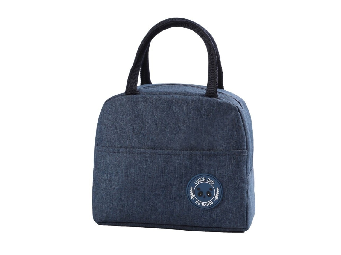 Lurelia Bolsa Térmica Para Almoço Portátil Isolado Com Alça E Bolso Azul